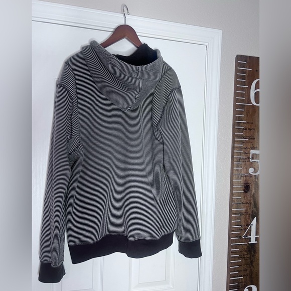 Surplus - Sherpa lined Striped Men's Zip-up hoodie.  Large - Picture 6 of 8
